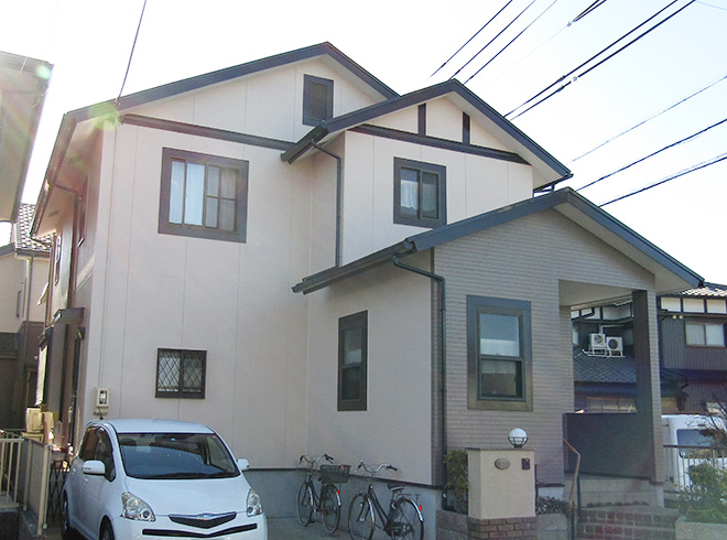 愛知県春日井市Ｗ様_外壁屋根塗替え工事_施工後全景写真
