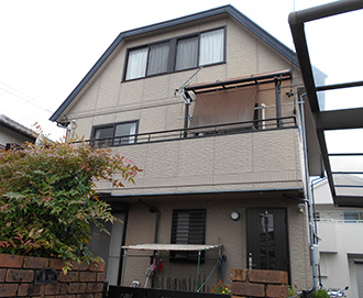 愛知県春日井市Ｏ様_外壁屋根塗装工事_施工前外観画像