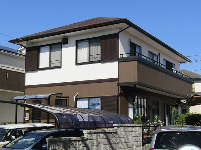 愛知県春日井市Ｗ様_外壁屋根塗替え工事_施工後全景写真
