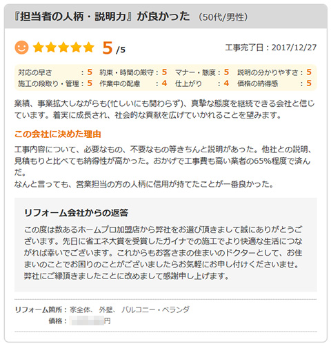 愛知県瀬戸市Ｙ様_外壁塗替・外壁塗替え工事_お客様の声アンケート