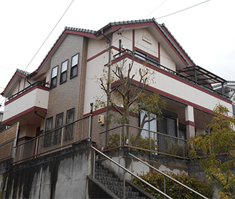 愛知県春日井市Ｆ様_外壁塗装工事_施工前外観画像_株式会社麻布