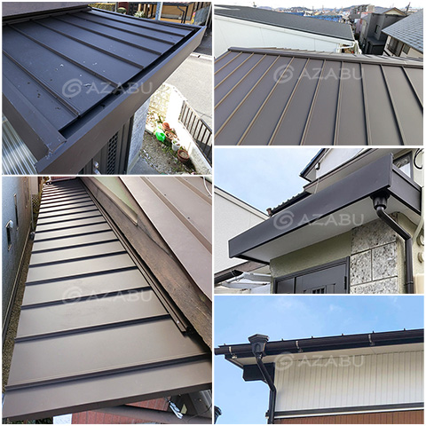屋根リフォーム　愛知県春日井市N様　屋根・破風板金カバー/軒天井張り替え/雨樋取り替え　施工事例