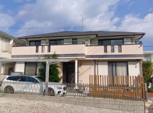 愛知県名古屋市Y様_外壁屋根塗装工事_施工前外観画像_エディオンシリコン遮熱_株式会社麻布