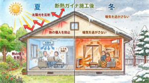 ガイナは「夏の昼夜の暑さ」と「冬の寒さ」のすべてに対応